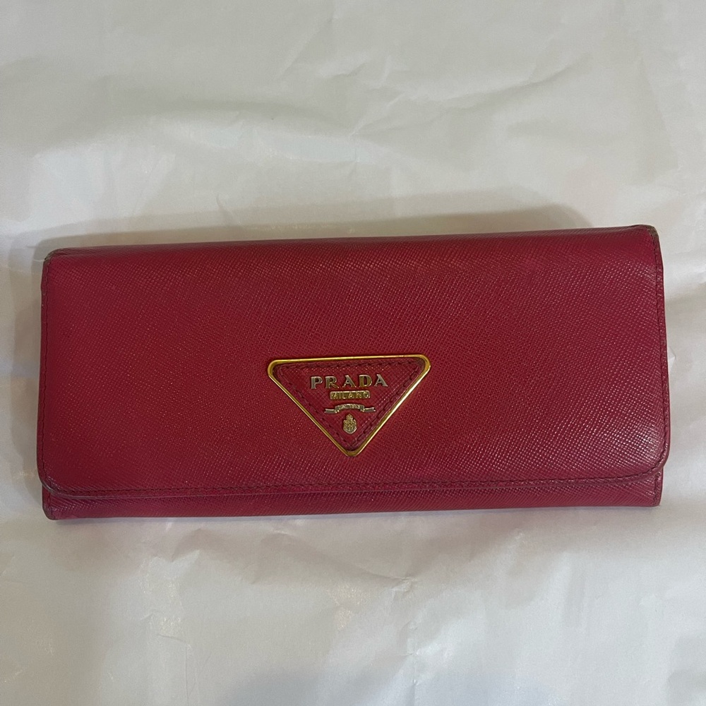 Prada Pink Saffiano Leather Wallet with COA - Picture 6 of 11